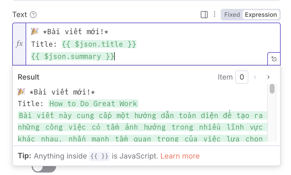 Expressions in action