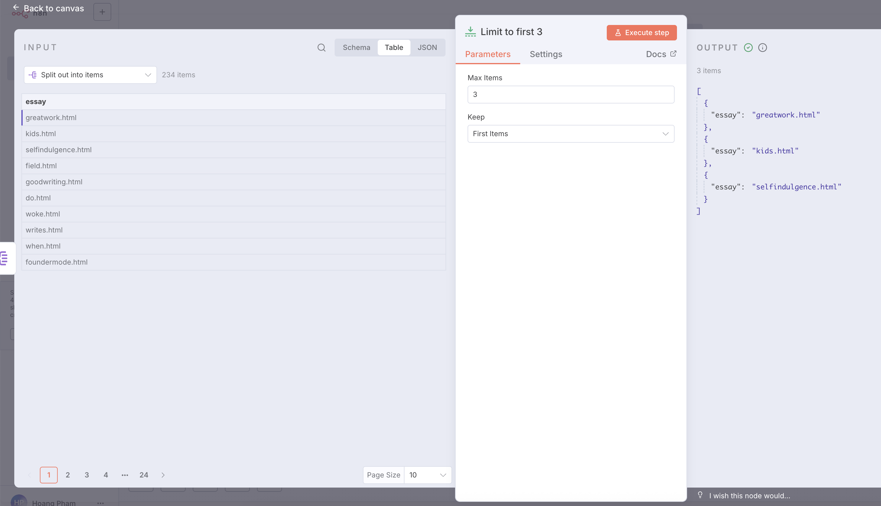 Ví dụ Node Function